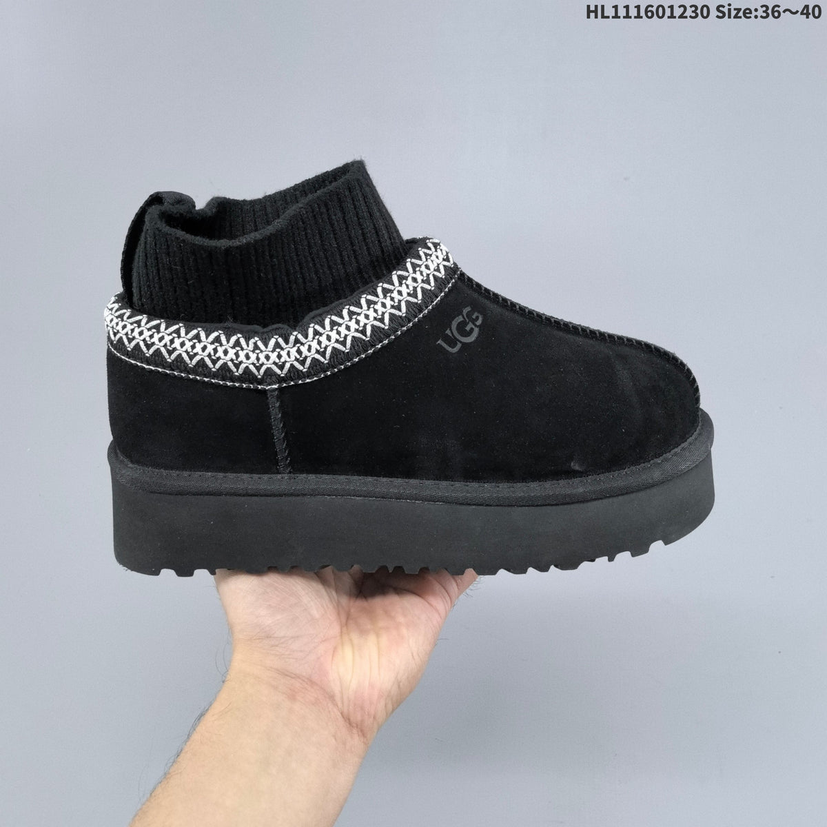 Women's UGG Suede Ankle Boot with Ribbed Collar - product image from the listing.