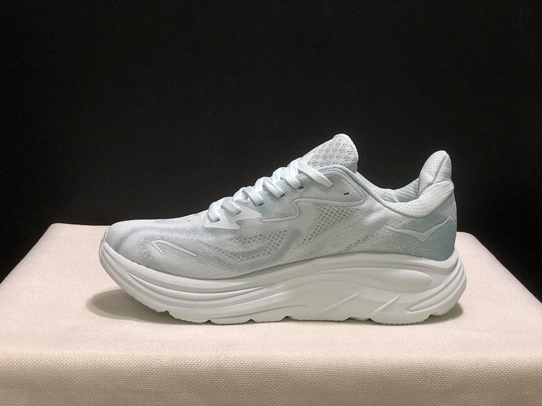 HOKA Clifton 10 Running Shoes in White - product image from the listing.