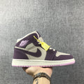 Air Jordan 1 Retro High OG Sneakers in White Purple - product image from the listing.