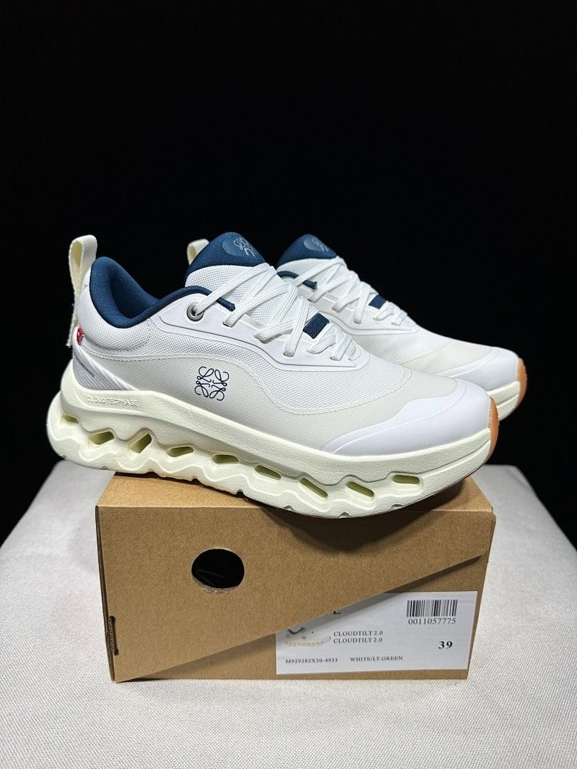 On Cloudtilt 2.0 x LOEWE Sneakers in White Green - product image from the listing.