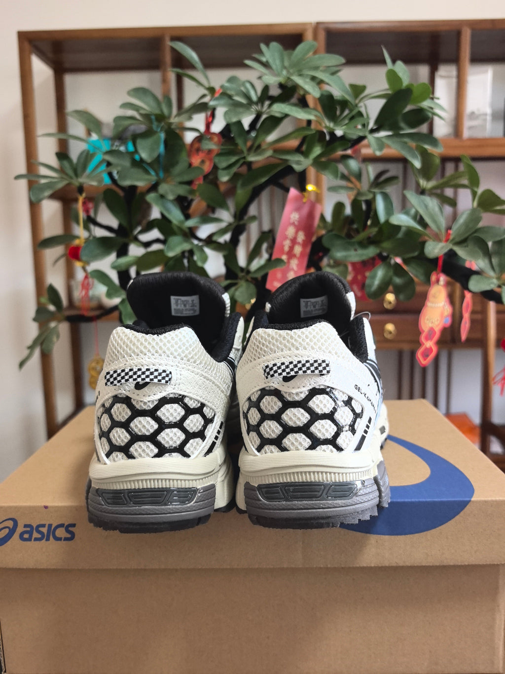 Ivory and Black ASICS K13 Sneakers - product image from the listing.