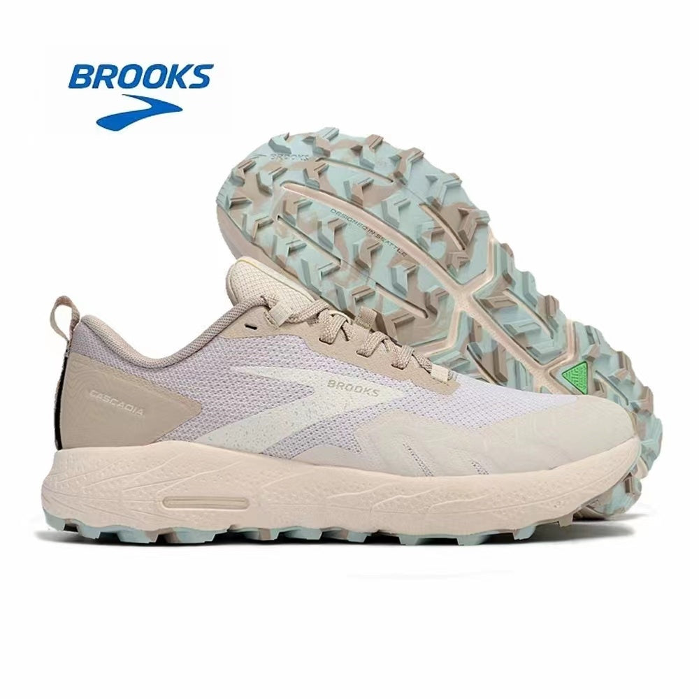 Beige Brooks Cascadia 17 Trail Running Shoes - product image from the listing.