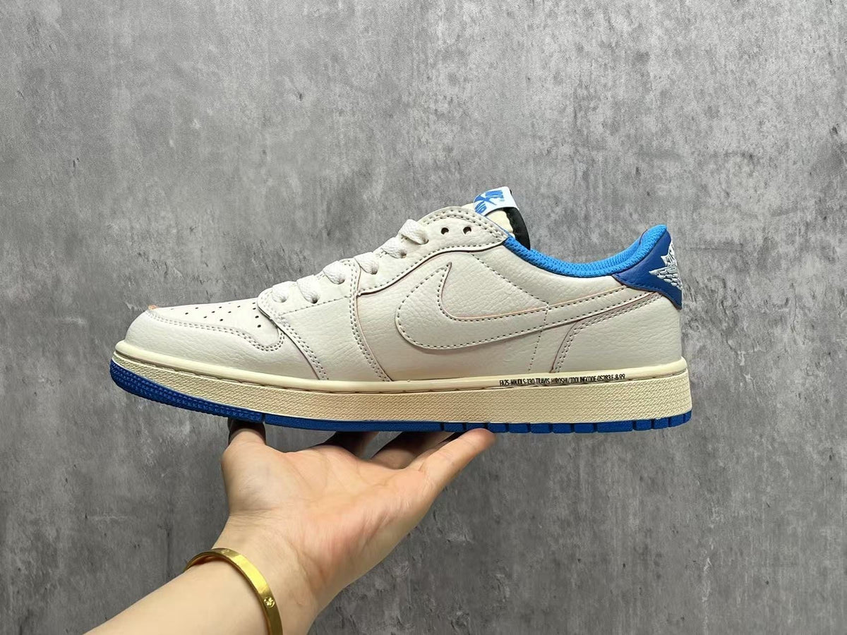 "Sail Military Blue" Fragment Design x Travis Scott x Air Jordan 1 Low OG SP - product image from the listing.