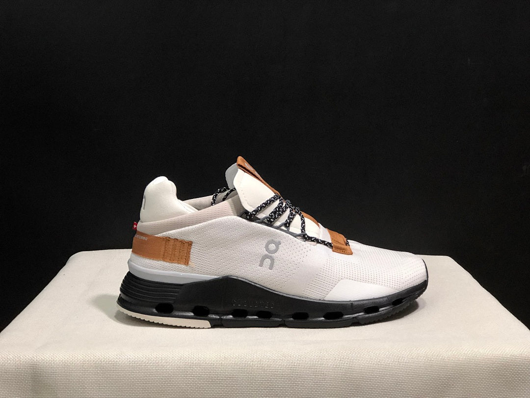 On Cloudnova Sneakers in White, in Black and Tan - product image from the listing.