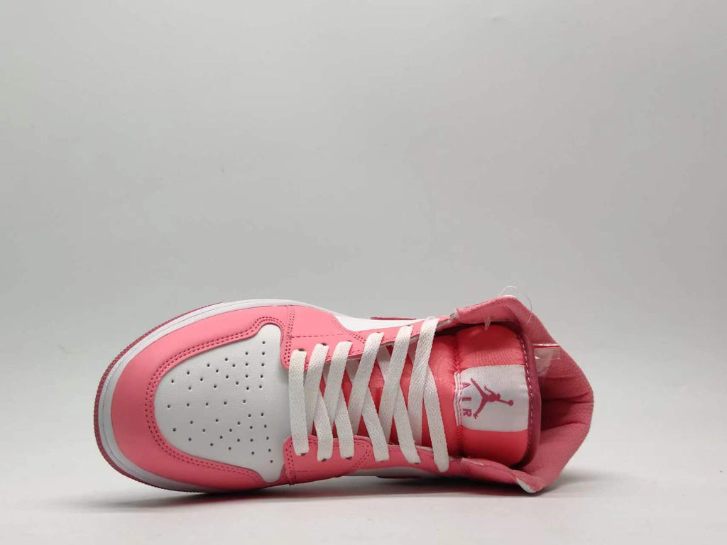 "Pink/White" Air Jordan 1 Mid - product image from the listing.