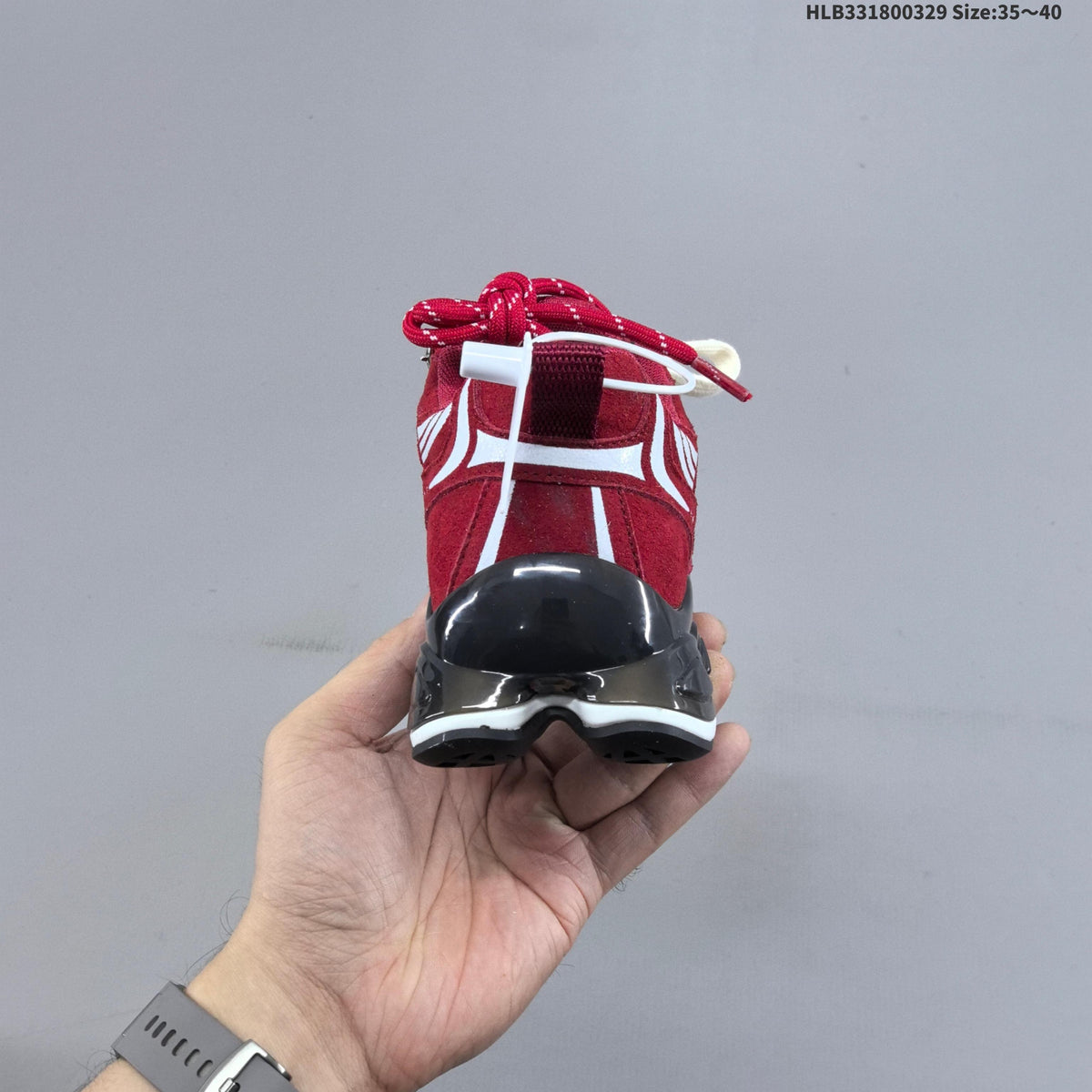 Burgundy GG-CC Low-Top Chunky Sneakers - product image from the listing.