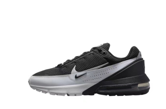 Nike Air Max Running Sneakers in Black and Silver - product image from the listing.