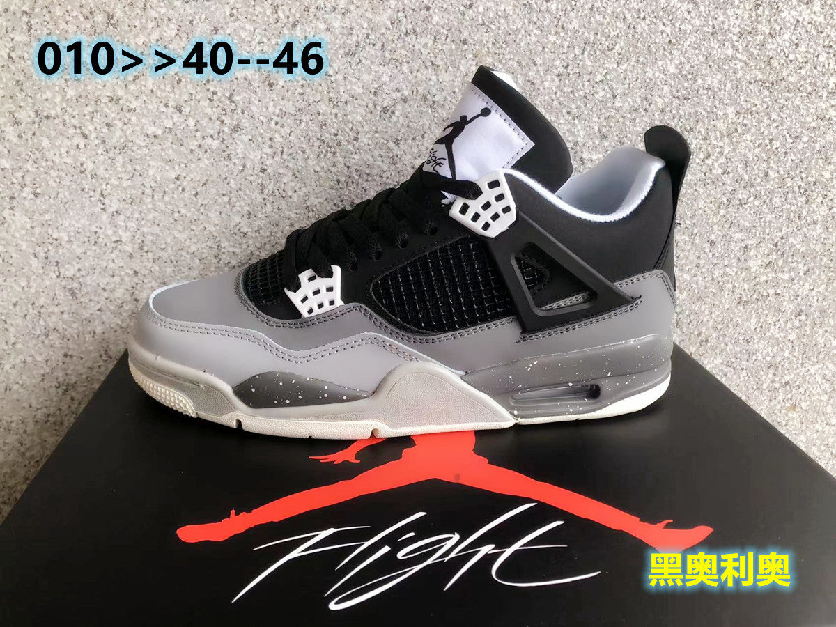 Air Jordan 4 Black Oreo Sneakers in Grey and Black - product image from the listing.