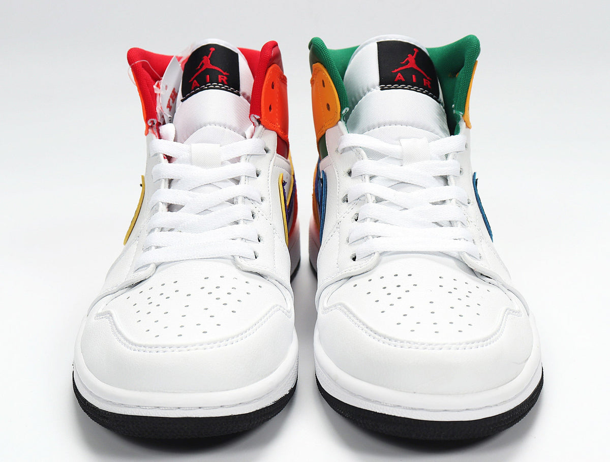 Rainbow Sneakers, Style - Jordan 1 Retro High OG 554725-128 - product image from the listing.