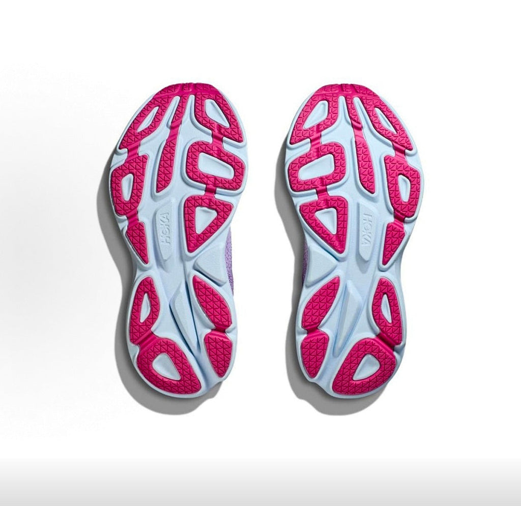 Purple and Blue HOKA Bondi 8 Running Sneakers - product image from the listing.