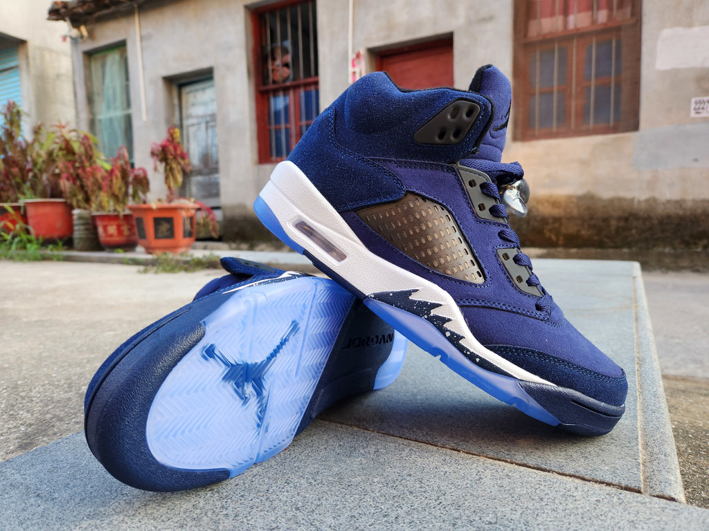 "Midnight Navy" Air Jordan 5 Sneakers - product image from the listing.