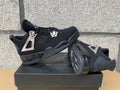 "Black Cat" Air Jordan 4 Sneakers - Chrome Silver - product image from the listing.