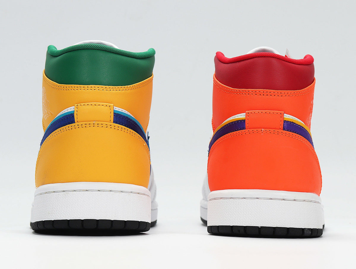 Rainbow Sneakers, Style - Jordan 1 Retro High OG 554725-128 - product image from the listing.