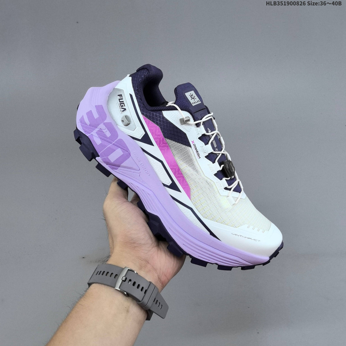 KAILAS FUGA EX330 Trail Running Shoes in White Purple - product image from the listing.