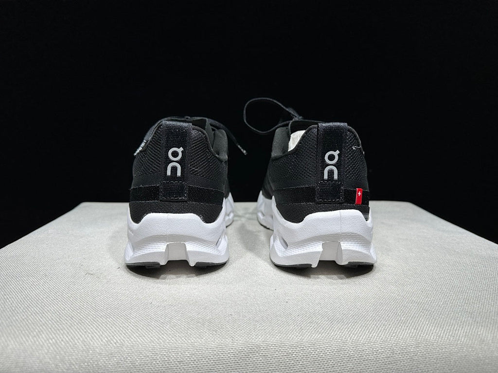 On Cloudsurfer Trail Trail Running Shoes in Black and White - product image from the listing.
