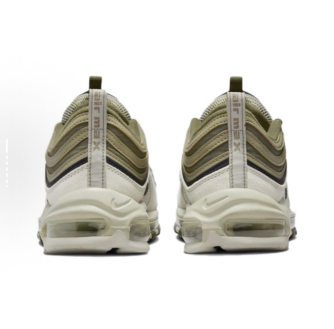 Sneakers, Olive Green and White, - Nike Air Max 97 FB9619-002 - product image from the listing.