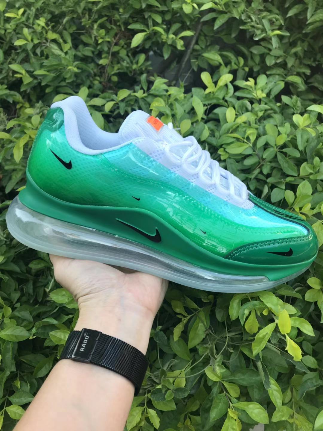 Nike Air Max 720 Sneakers in Green and White - product image from the listing.