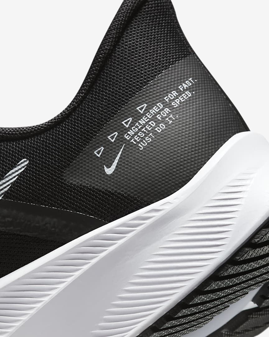 Nike Quest 4 Running Shoes in Black White DA1105-002 - product image from the listing.