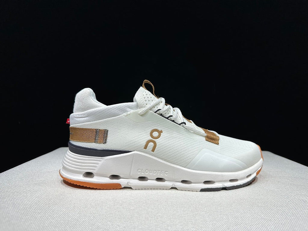 On Cloudnova 2 Sneakers, in Ivory and Brown - product image from the listing.