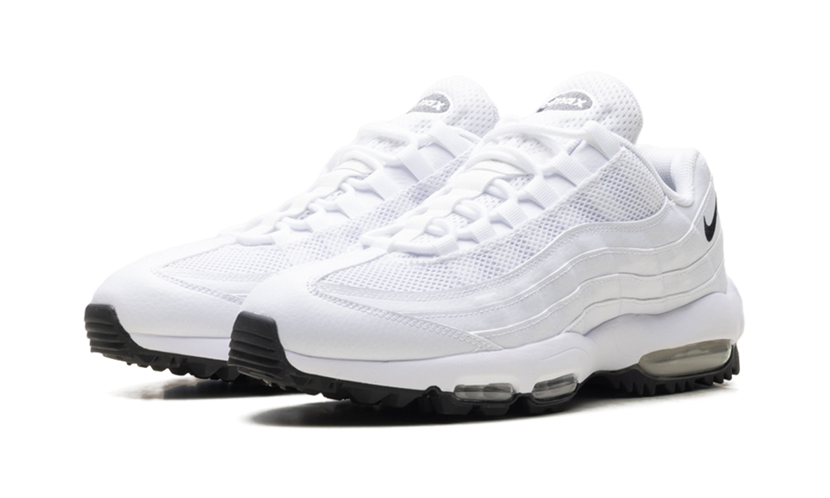 "White / Black" Nike Air Max 95 Golf HV4696 100 - product image from the listing.