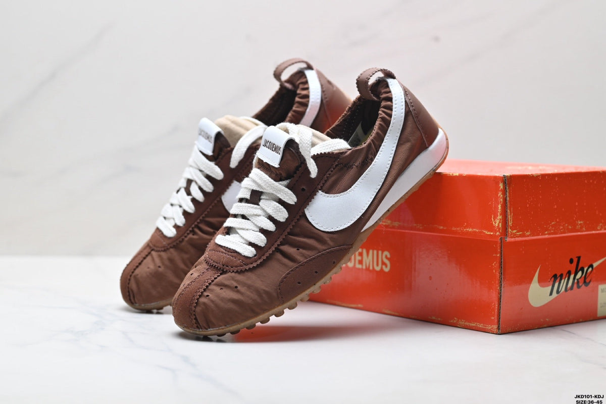 Brown and White Nike Jacquemus Low-Profile Sneakers - product image from the listing.