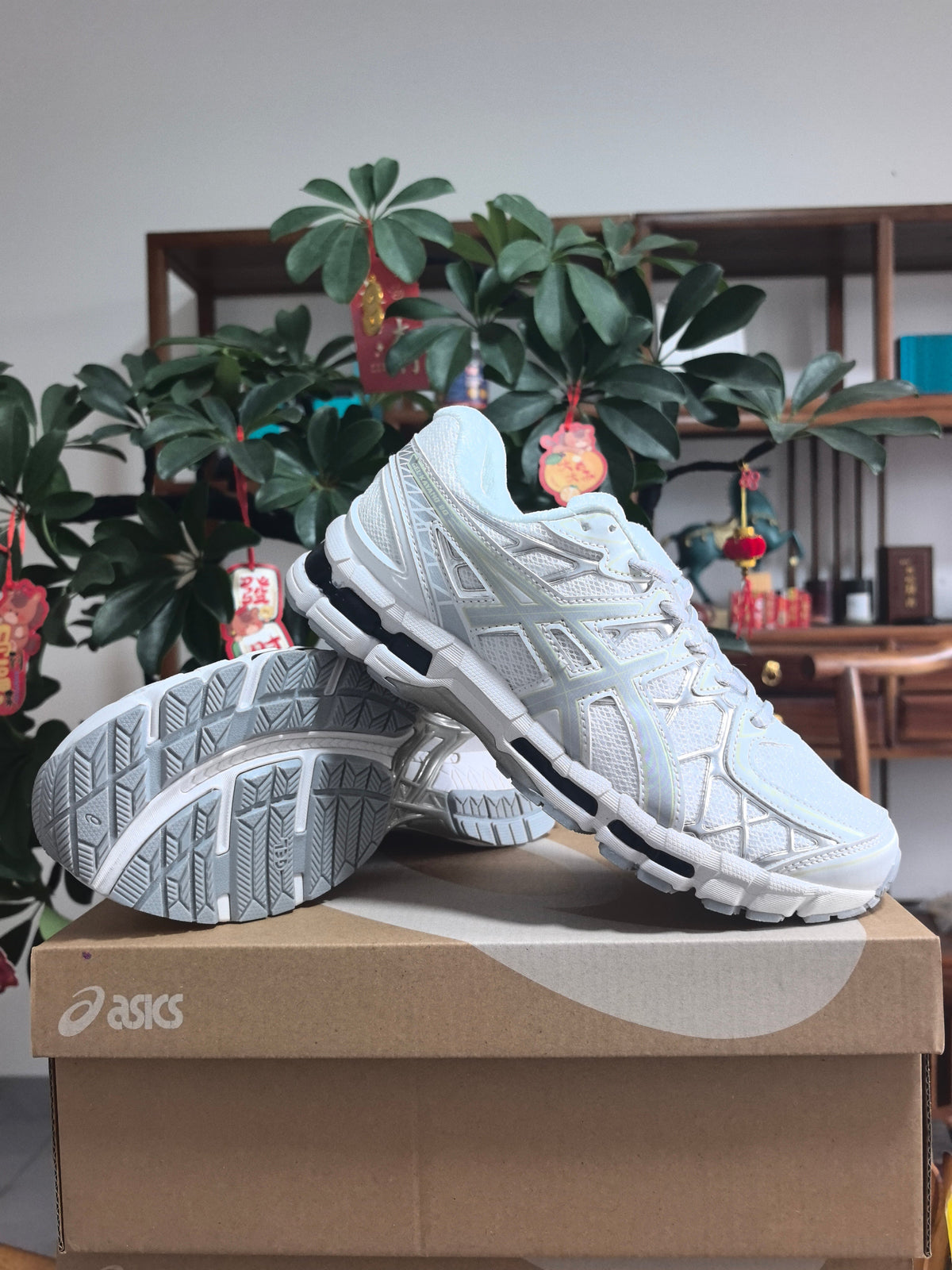 Silver and White ASICS N2 Sneakers - product image from the listing.