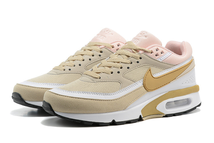 Nike Air Max Sneakers in Light Khaki and Pink - product image from the listing.