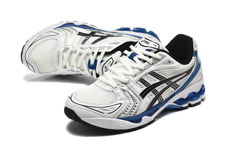 ASICS GEL Running Sneakers in White and Blue - product image from the listing.
