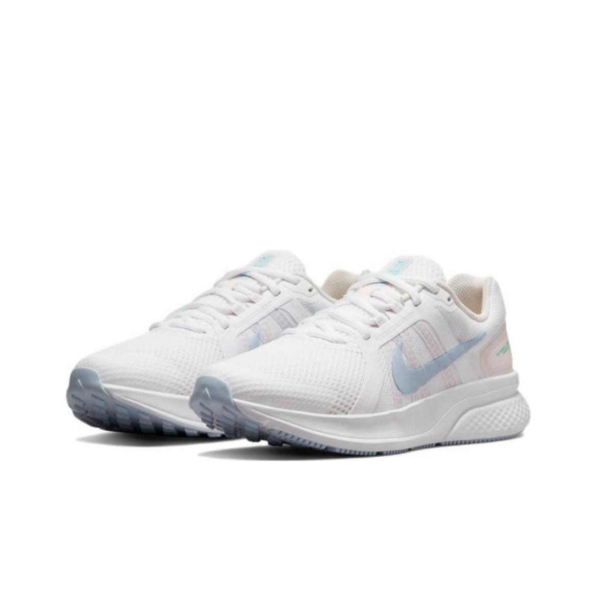 Nike Run Swift 2 Shoes for Running, White and Blue, CU3528-104 - product image from the listing.