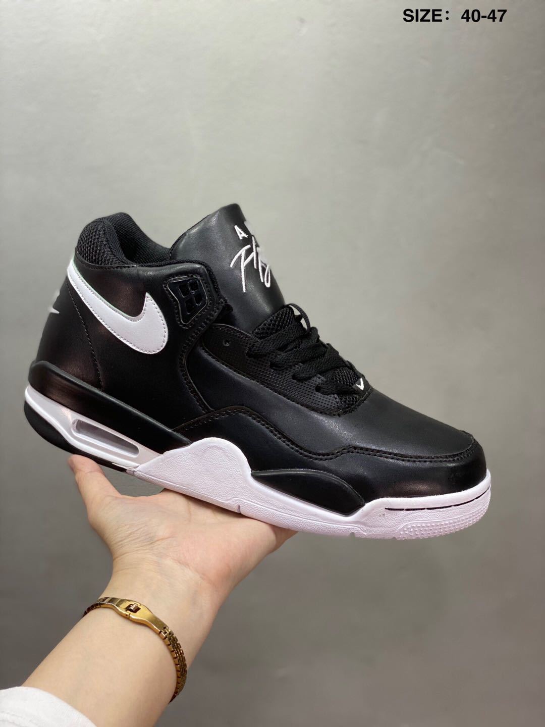Nike Air Flight 89 Sneakers in Black and White - product image from the listing.