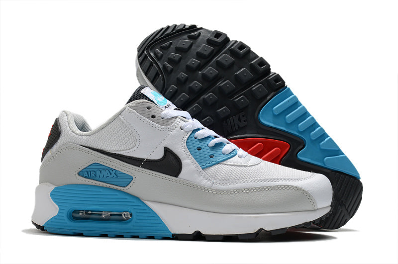 Nike Air Max 90 Sneakers in White Blue Red - product image from the listing.