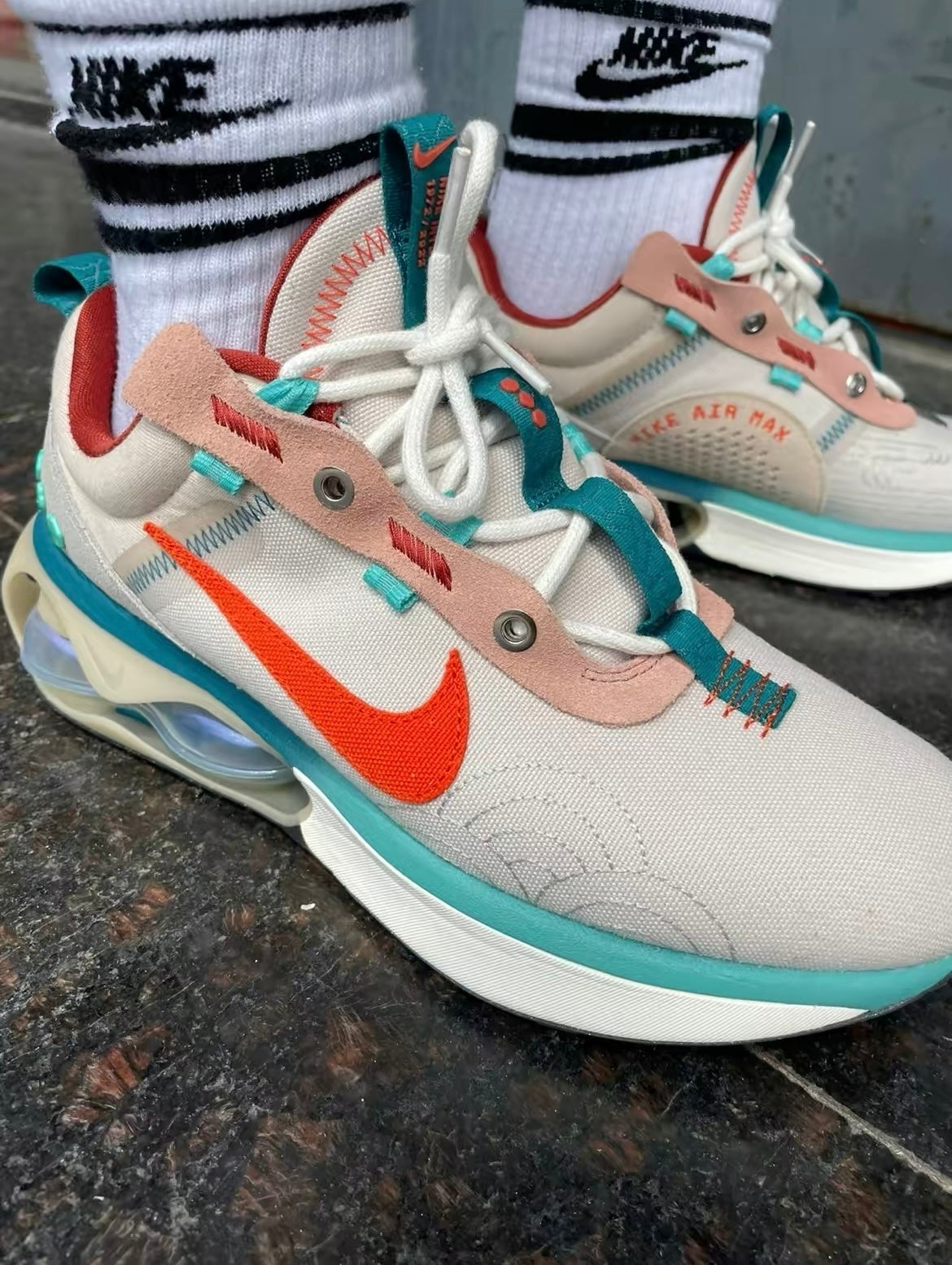 Nike Air Max Dawn Sneakers in Grey Blue White DQ4974-181 - product image from the listing.