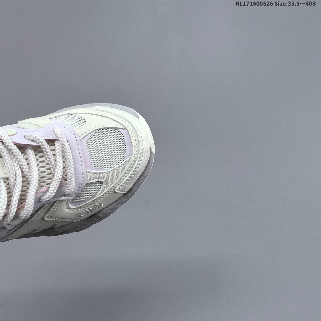 FILA FERN Low-Cut Sneakers in Ivory and Lavender - product image from the listing.