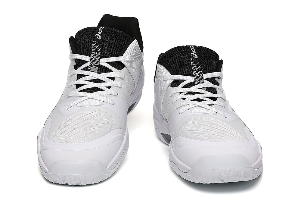 ASICS GEL-RESOLUTION 9 Tennis Shoes in White Silver Black - product image from the listing.