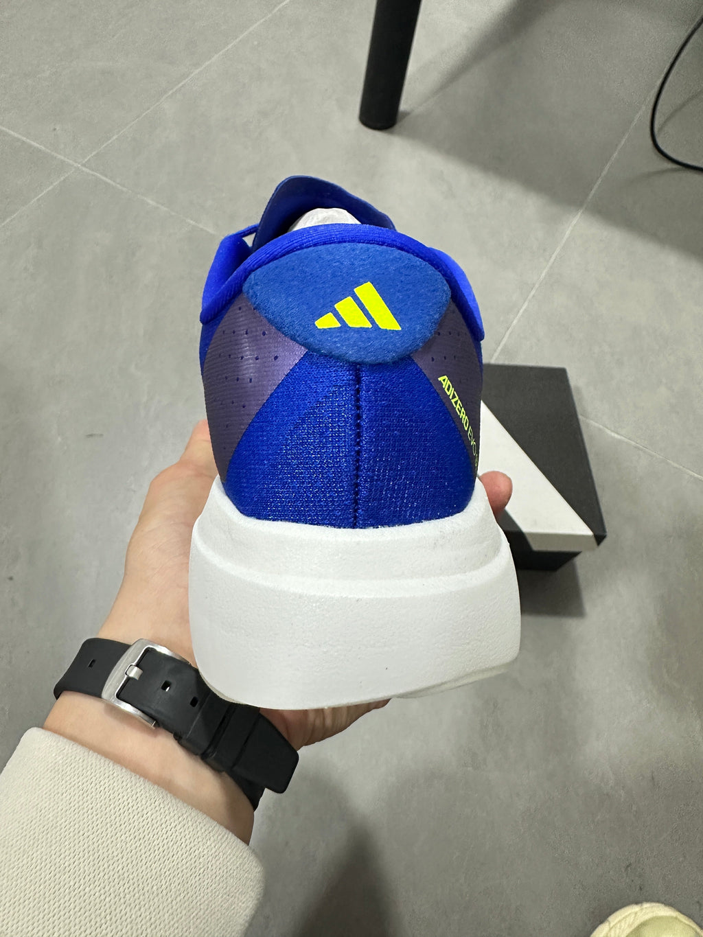 adidas Adizero Lightstrike Pro Running Shoes in Blue White - product image from the listing.