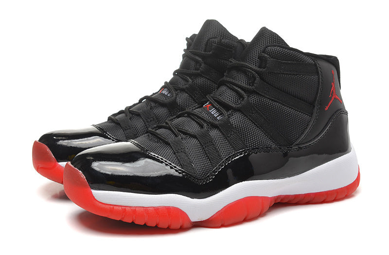 Air Jordan 11 Retro High Basketball Sneakers in Black Red - product image from the listing.