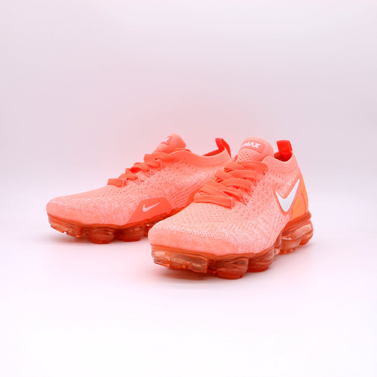 Nike Air VaporMax 2018 Flyknit Sneakers in Orange 942843-800 - product image from the listing.