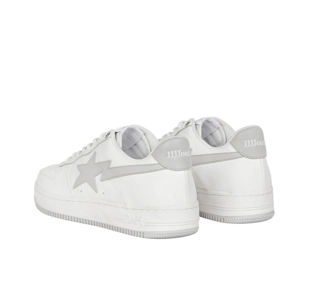 White and Grey BAPE STA Low Sneakers - product image from the listing.