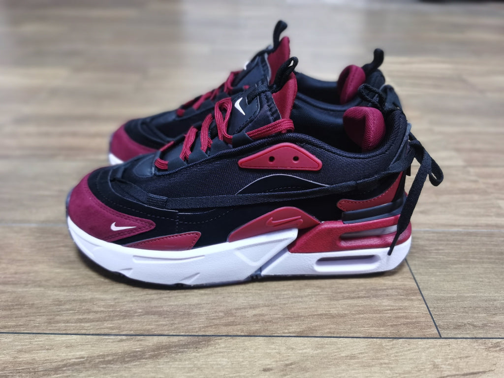 Nike Air Max Furyosa Sneakers in Deep Red and Black - product image from the listing.