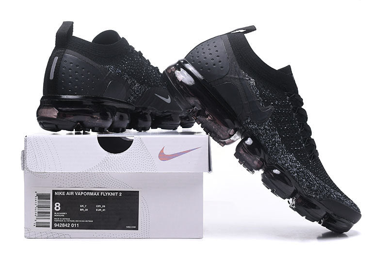Nike Air VaporMax Flyknit 2 Sneakers in Black 942842-011 - product image from the listing.