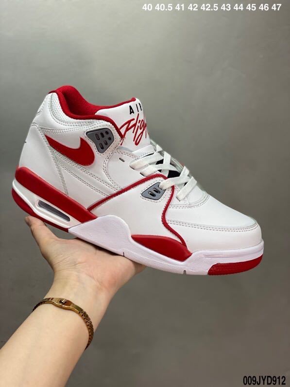Nike Air Flight 89 Sneakers in White Red - product image from the listing.