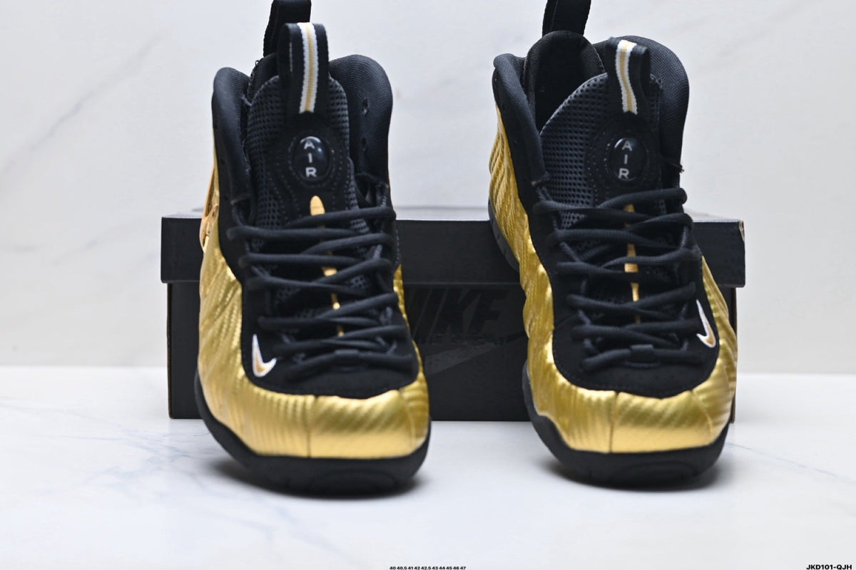 Nike Air Foamposite One Penny Hardaway Sneakers in Black Gold - product image from the listing.