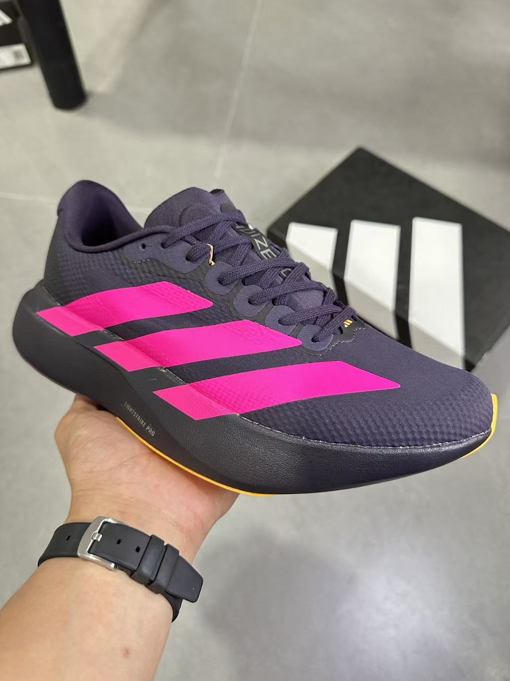 Adidas Lightstrike Pro Running Shoes in Purple Pink KI6931 - product image from the listing.
