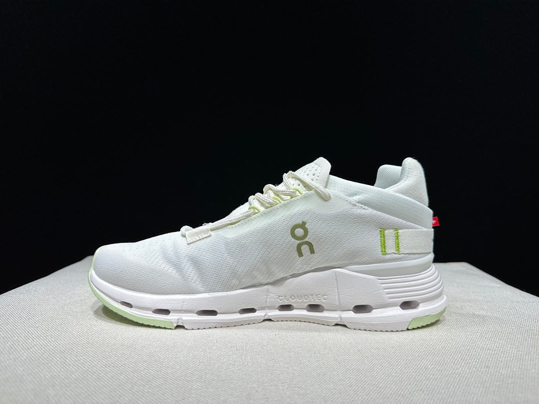 On Cloudnova 2 Trainers in White and Sage - product image from the listing.