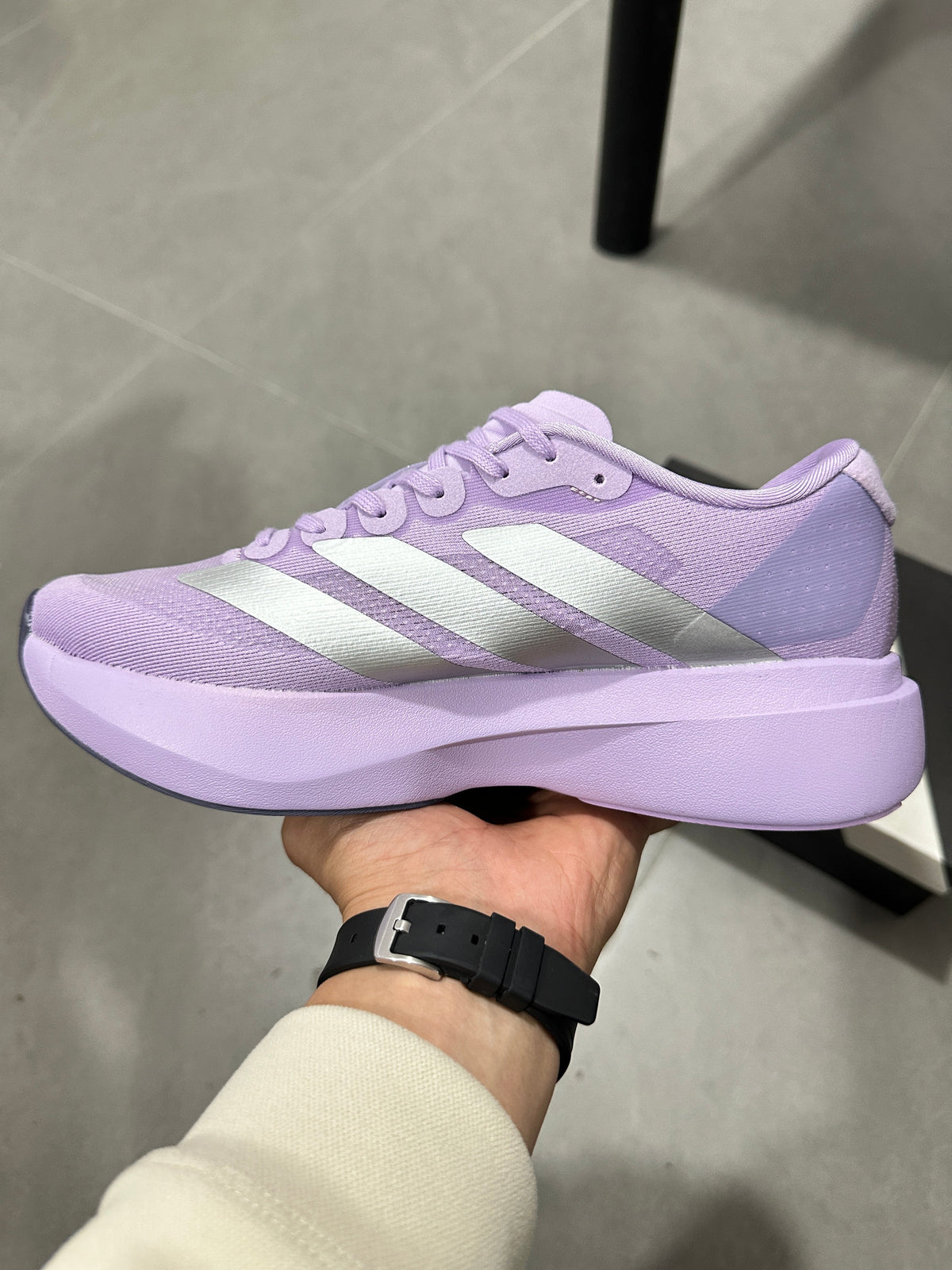 adidas Lightstrike Pro Running Shoes in Purple JS4447 - product image from the listing.