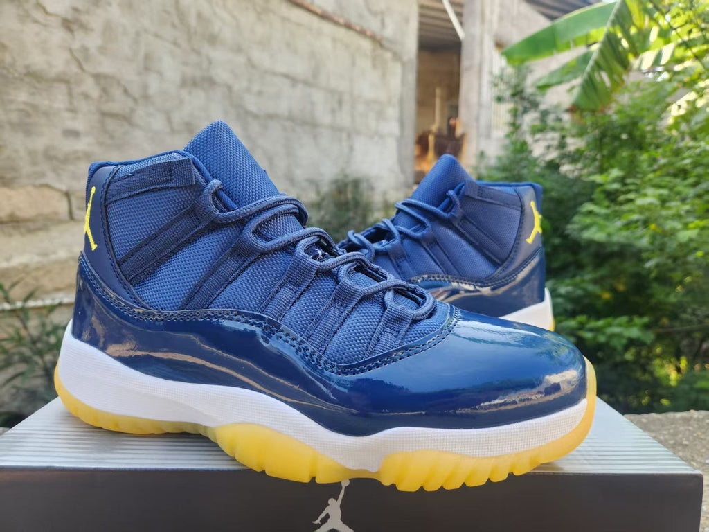 "Deep Navy Yellow" Air Jordan 11 Retro - product image from the listing.
