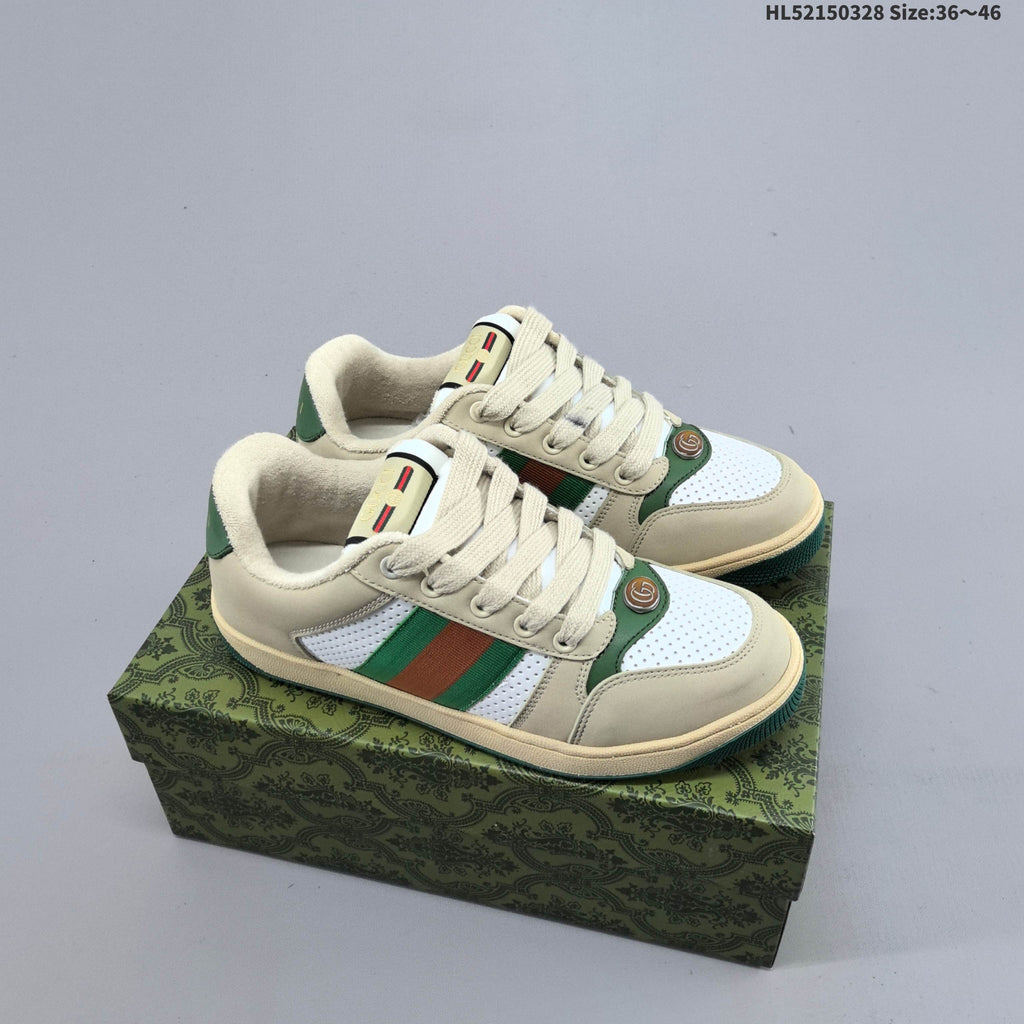 Gucci Screener Distressed Low-Cut Sneakers - product image from the listing.
