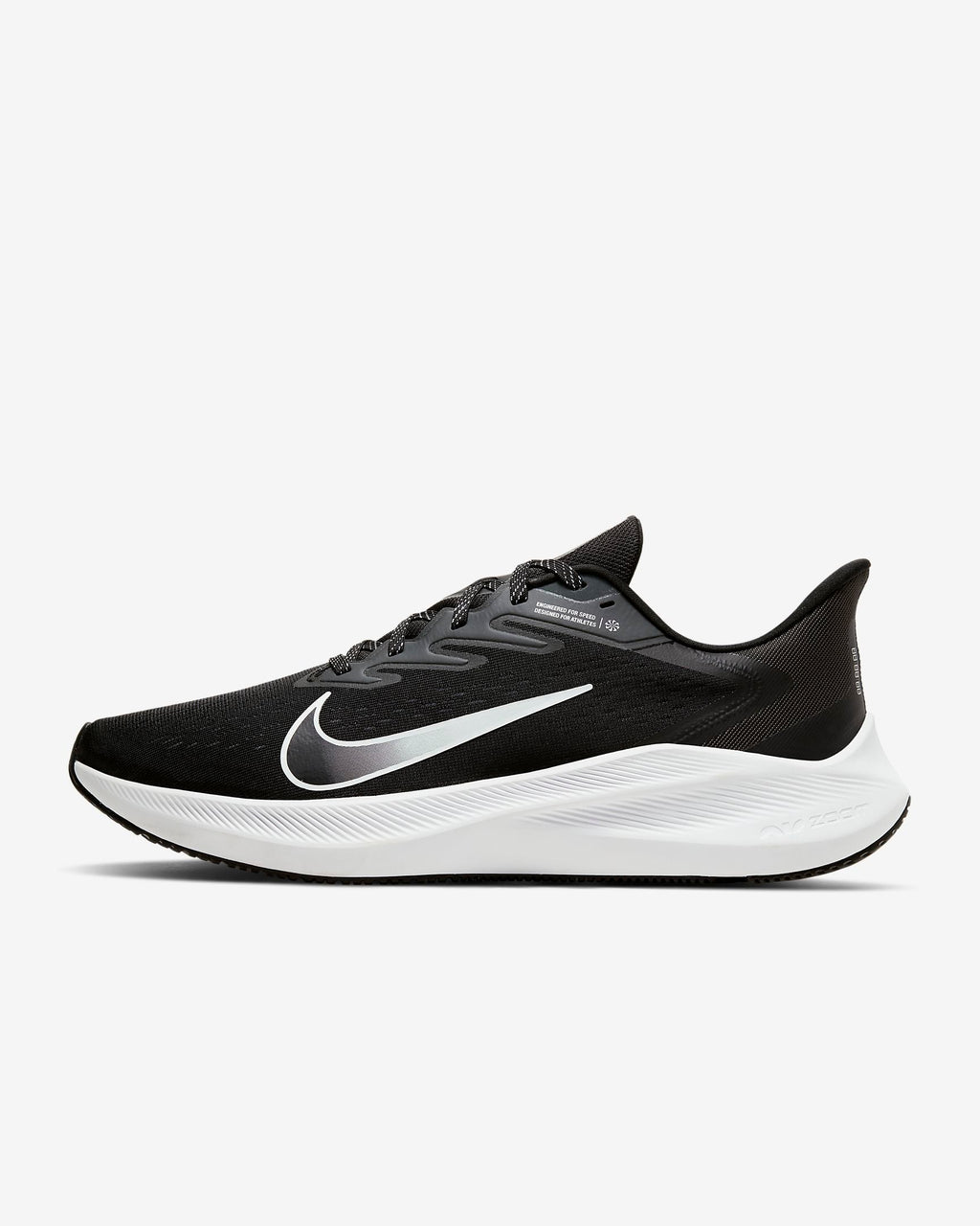 Nike Zoom Winflo 7 Running Shoes in Black White CJ0291-005 - product image from the listing.