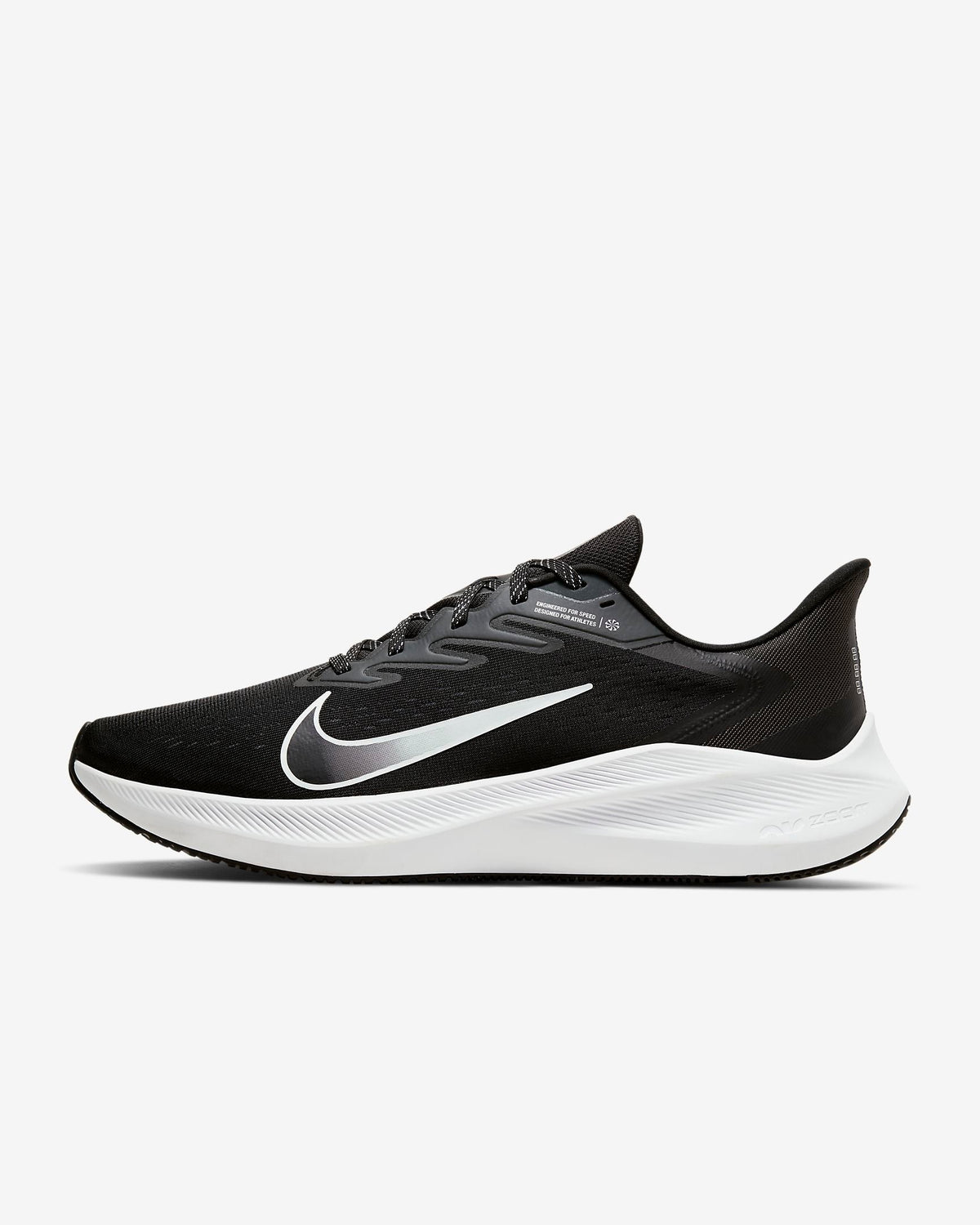 Nike Zoom Winflo 7 Running Shoes in Black White CJ0291-005 - product image from the listing.