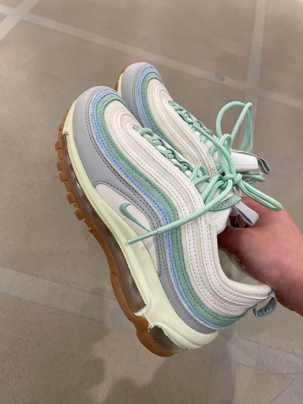 Nike Air Max 97 Sneakers in Grey Green DX5766-131 - product image from the listing.